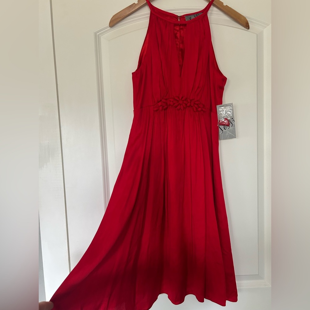 NWT Sessi Elegant Ruby Red Cocktail Dress- Sz S - Picture 5 of 10